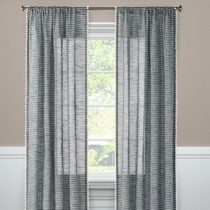 Threshold Pom Stripe curtains